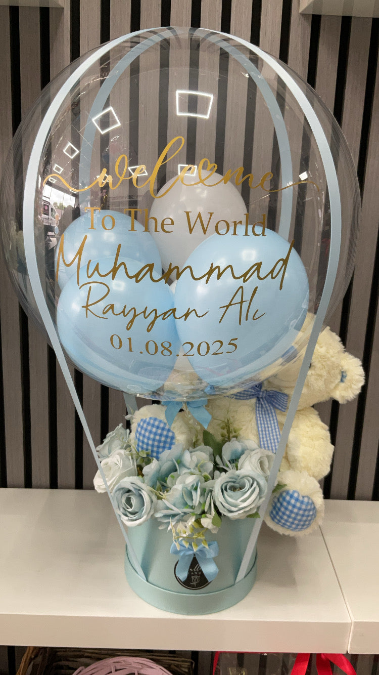 Welcome to the world new born baby Bouquet & Teddy