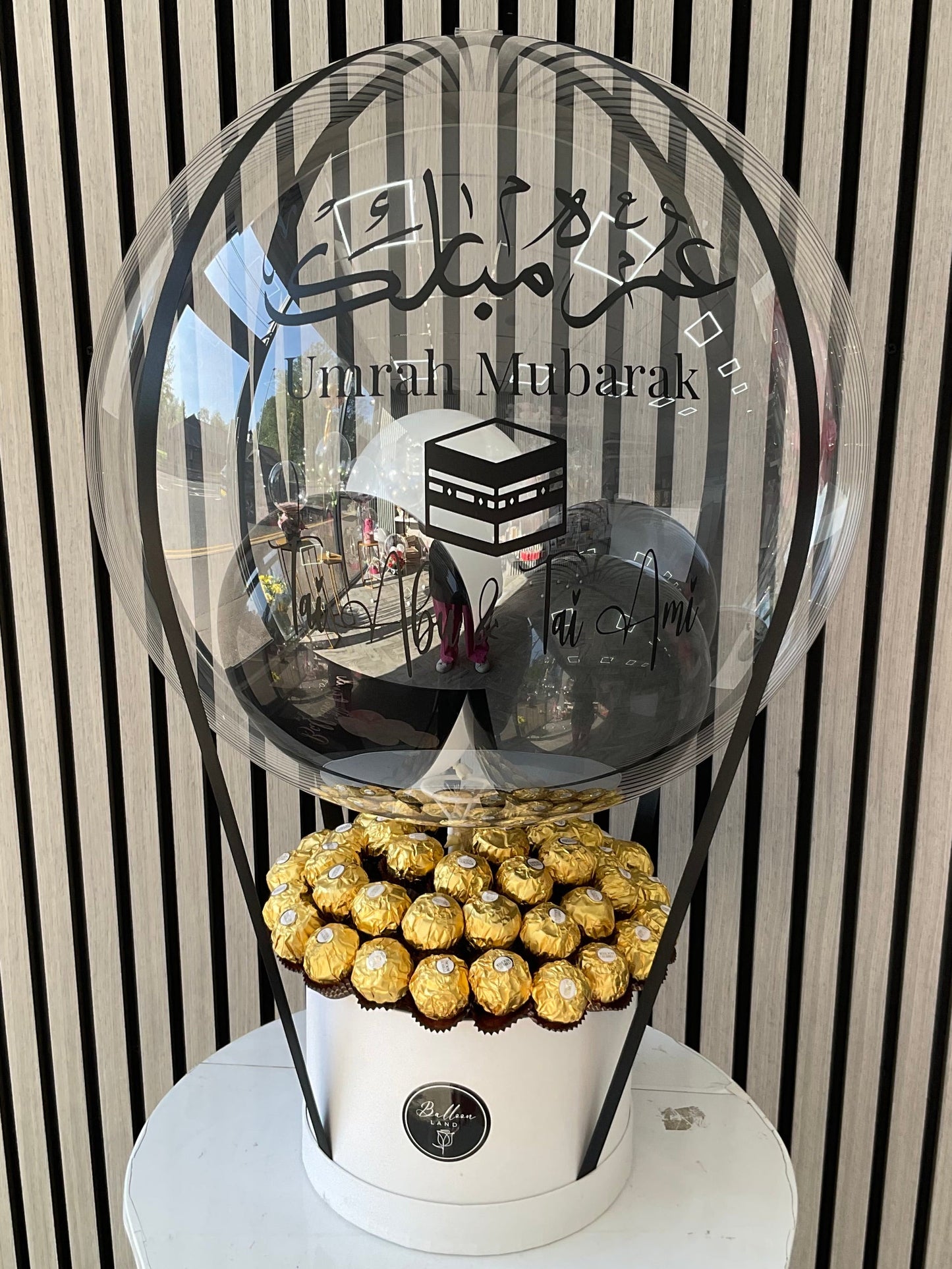 Umrah Mubarak Balloon x Chocolate Bouquet / Perfect for a Umrah Return Gift / Personalised to your choice Next Day Delivery