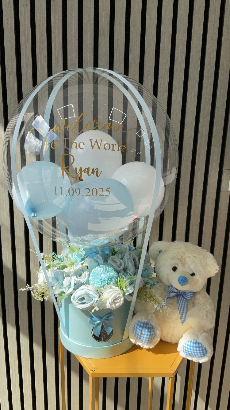 Welcome To The World Baby Balloon & Teddy
