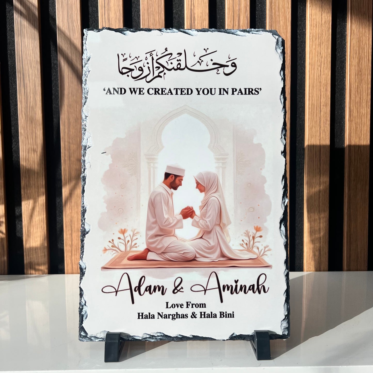 Nikkah Slate “And We created you in pairs”