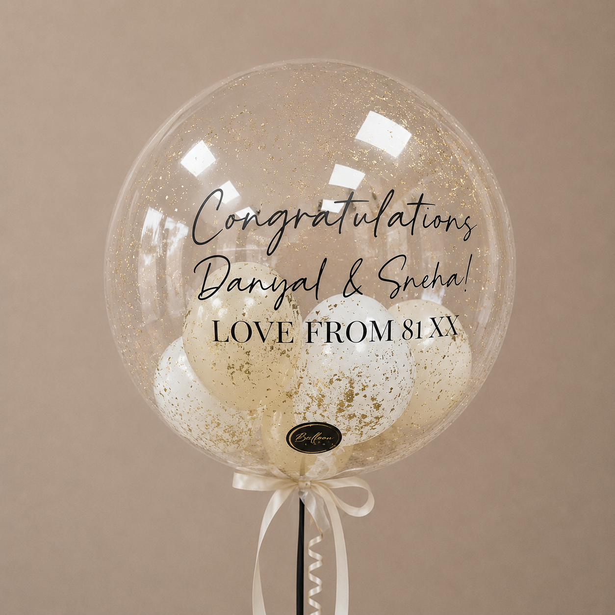Golden Wishes Congratulations Balloon