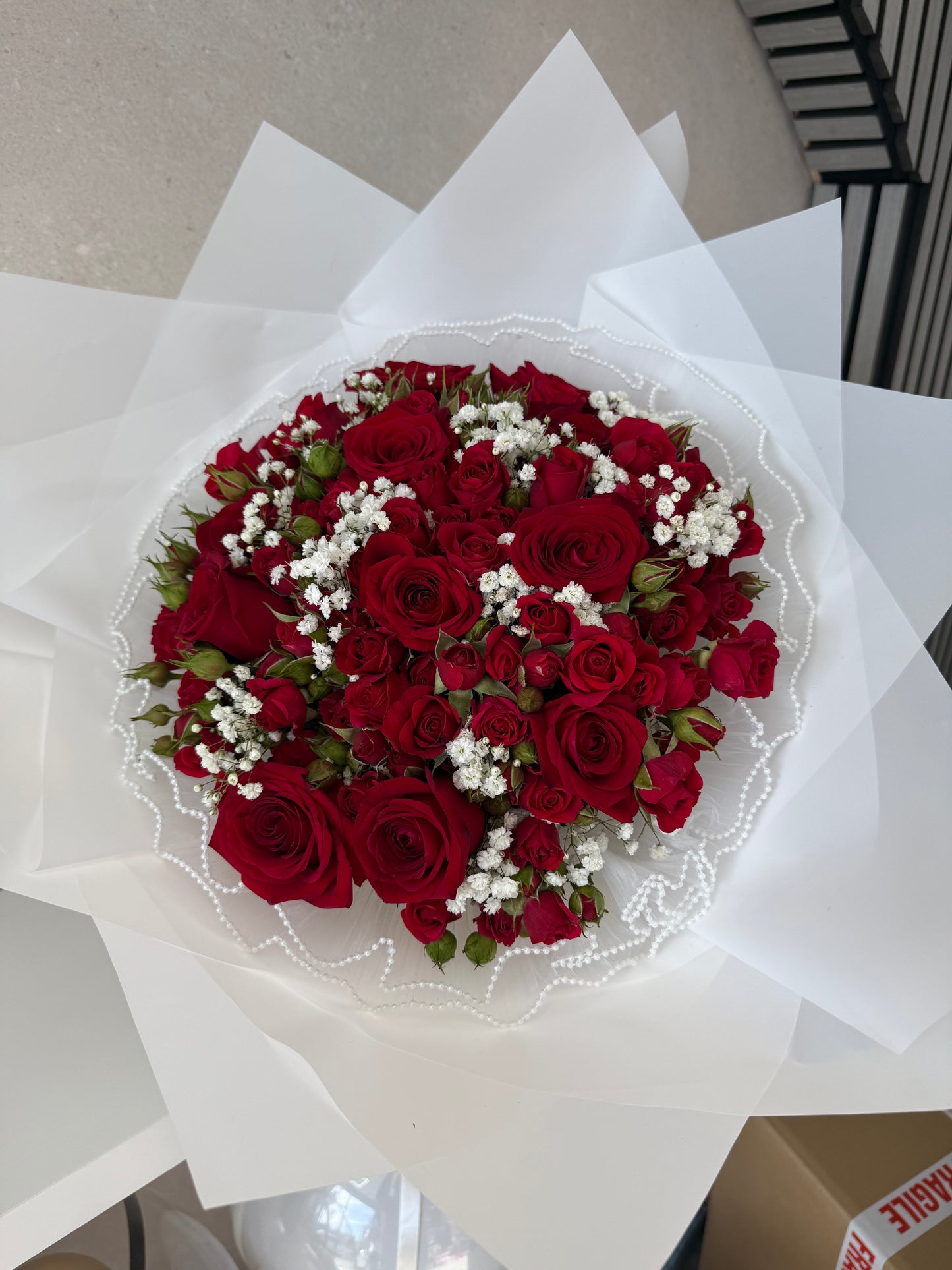 Red Bliss Hand Tie Bouquet II