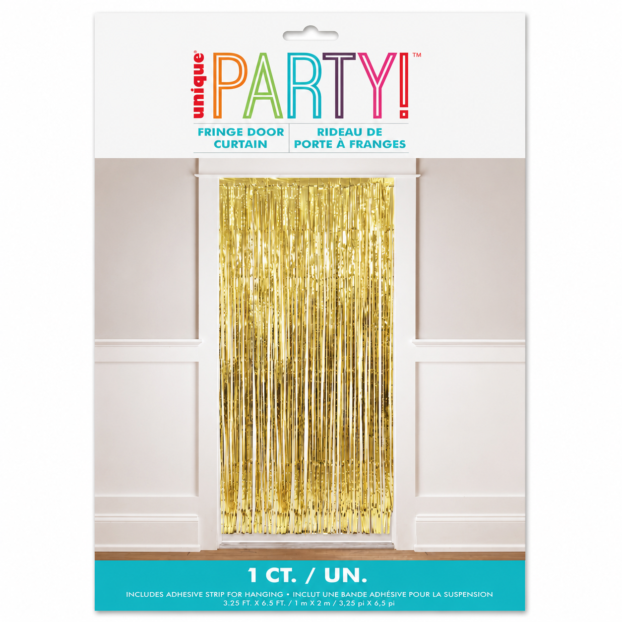 Gold metallic foil curtain backdrop for birthdays, weddings, baby showers, anniversaries, party decorations and photo booth backgrounds.