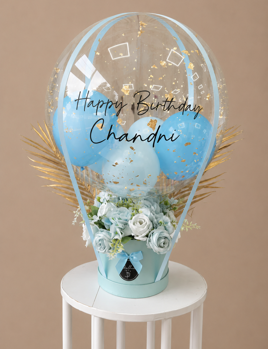Blue Happy Birthday Balloon Bouquet