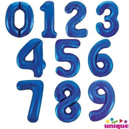 Dark Blue Number Balloons 34” Giant Number Balloons