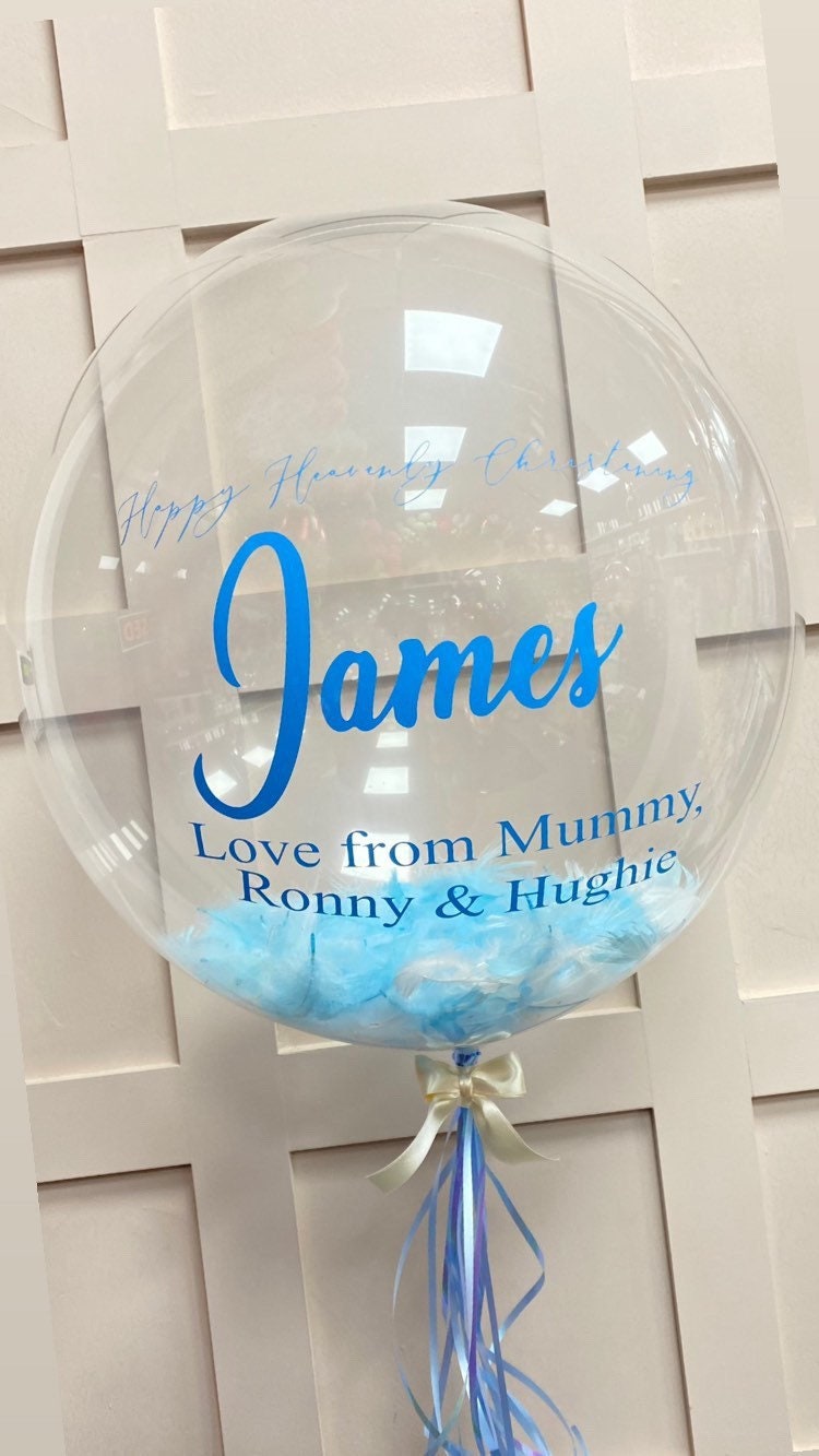 christening balloon / personalised balloon / christening custom balloon