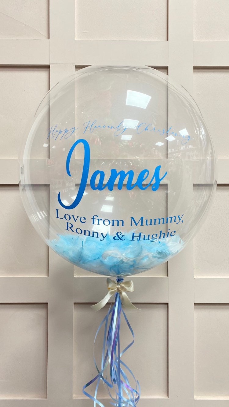 christening balloon / personalised balloon / christening custom balloon