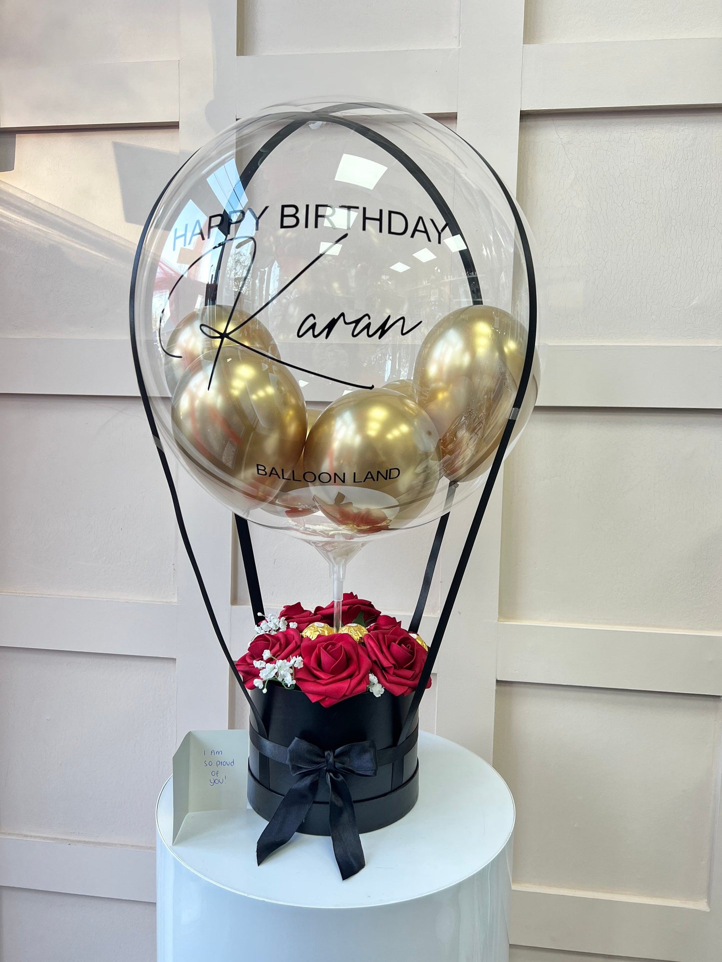 Red Rose Flower Balloon BouquetCelebrate any special occasion or event with our Personalised Balloons – these will arrive to deliver happiness and delight for all ages.
Create the perfect surprisBalloon land uk ltdBalloon land uk ltd
