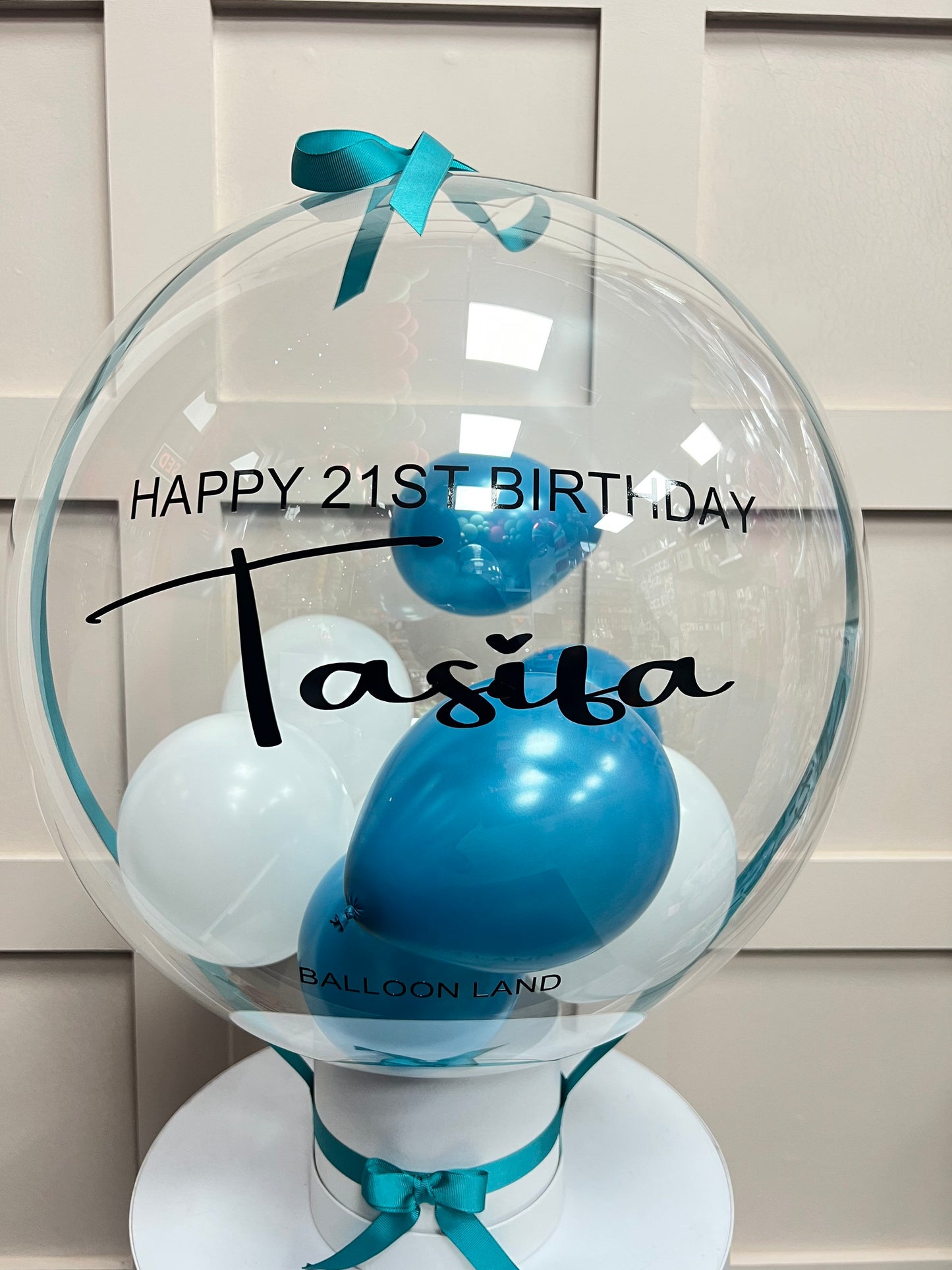 Caribbean Blue Birthday Balloon