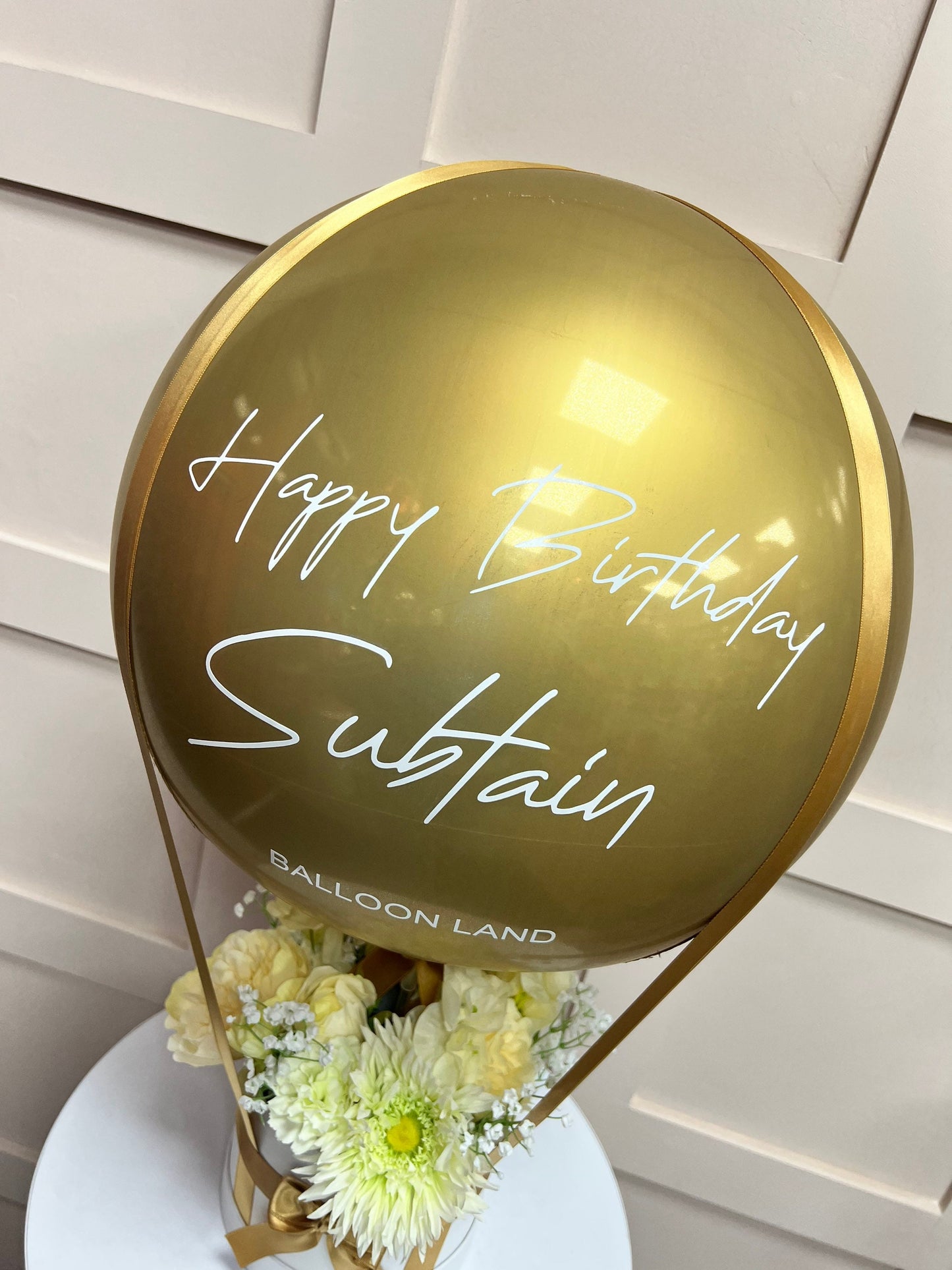 Personalised Luxury Forever Floral Hot Air Balloon Bouquet