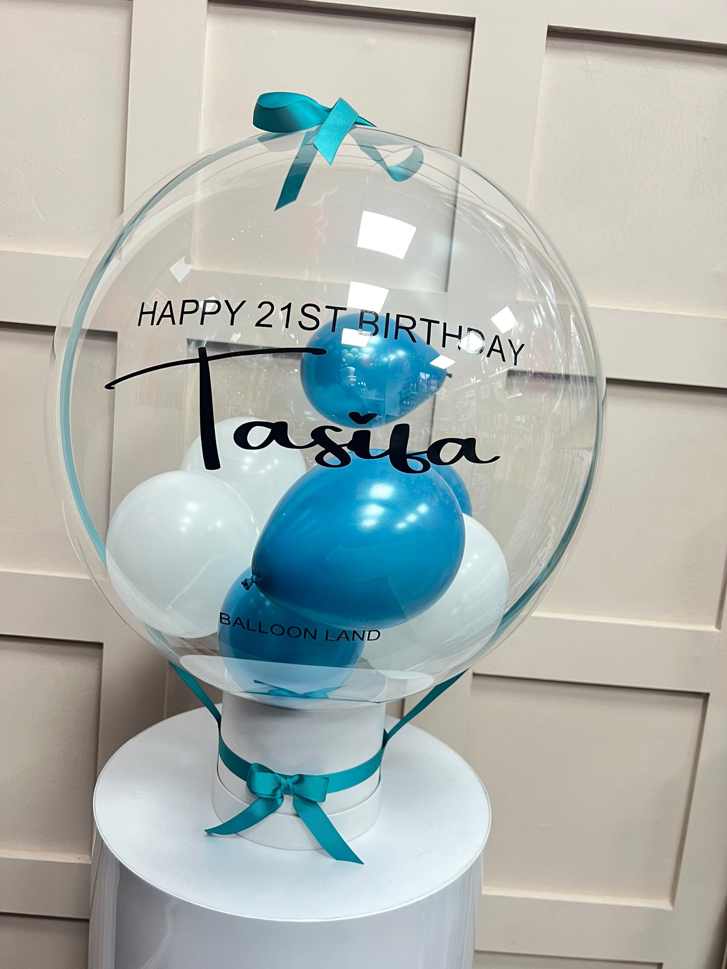 Caribbean Blue Birthday Balloon