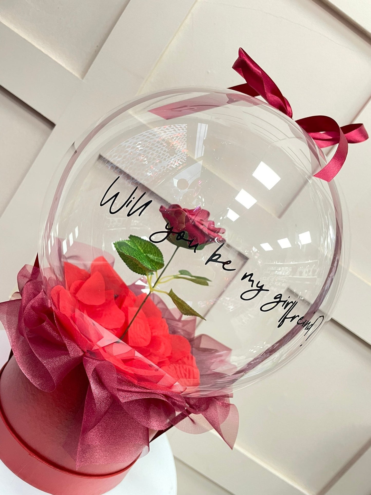 Will you be my Girlfriend? / Valentines Day Balloon / I LOVE YOU Balloon / Balloon Flower Bouquet /