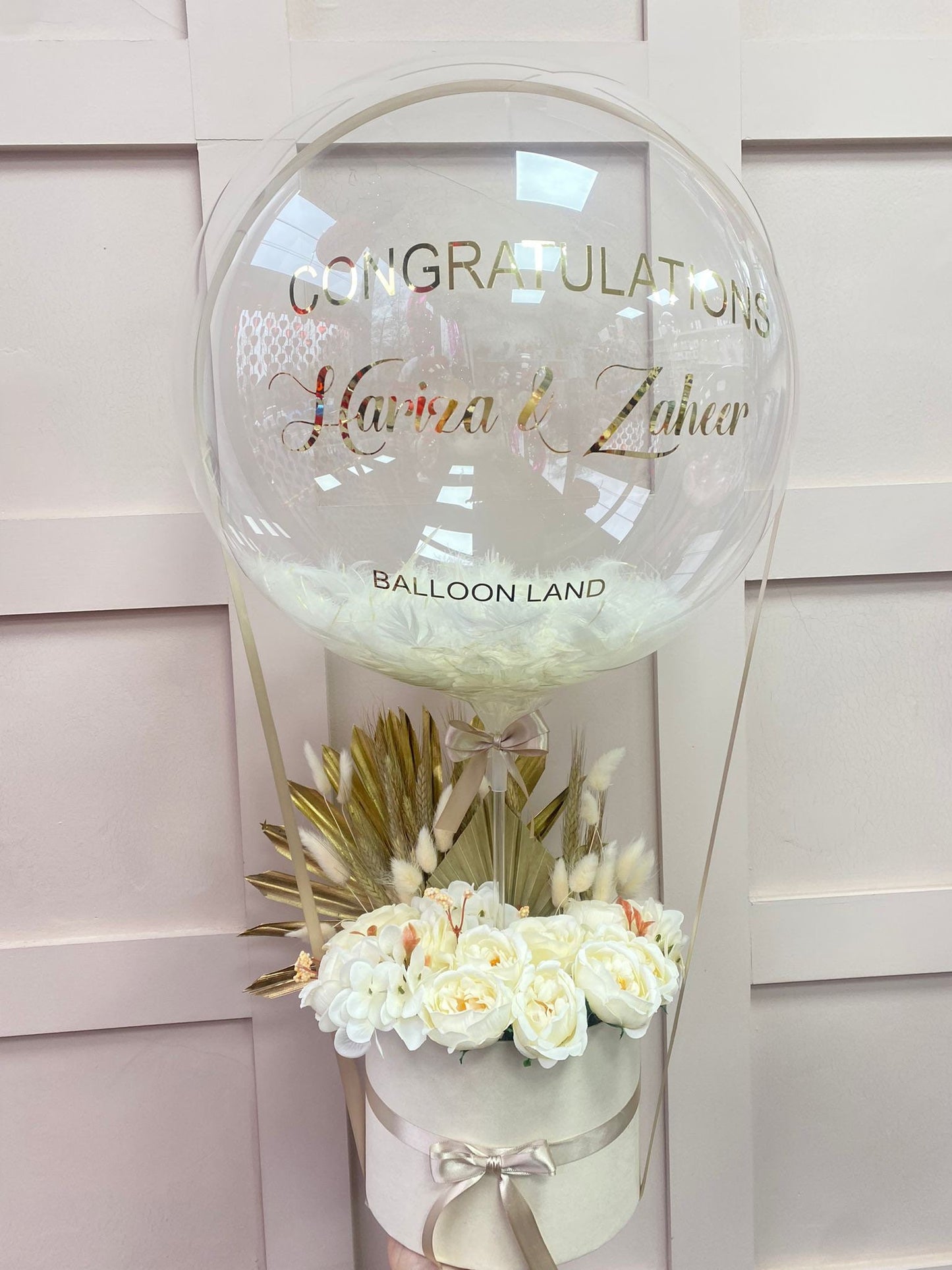 Congratulation Engagement Flower and Balloon Bouquet