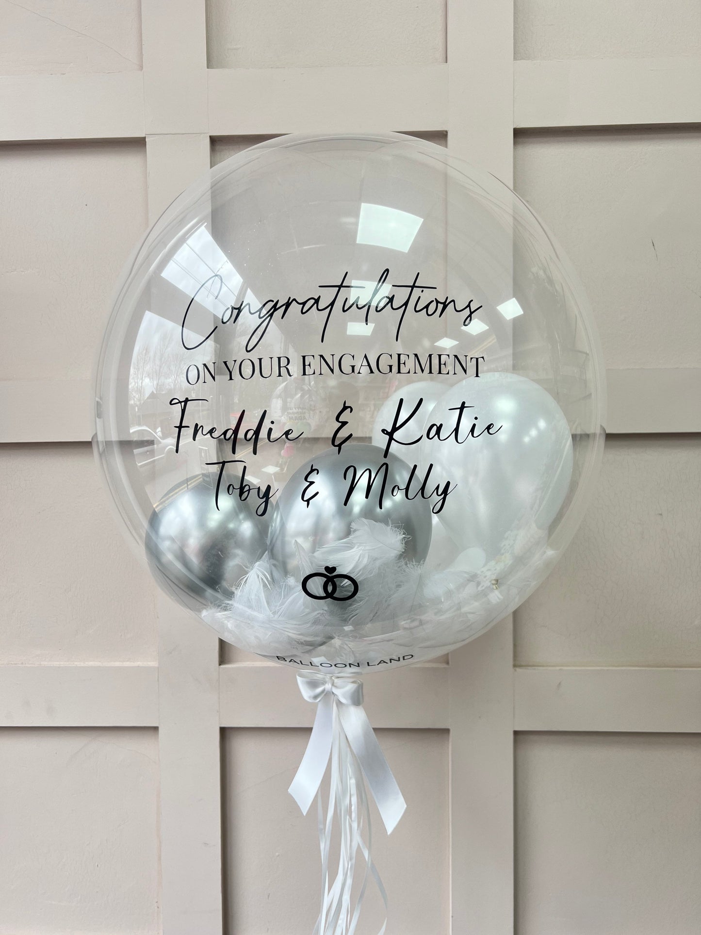 Engagement helium Personalised bubble balloonsCelebrate any special occasion or event with our Personalised Balloons – these will arrive to deliver happiness and delight for all ages.
Create the perfect surprisBalloon land uk ltdBalloon land uk ltd