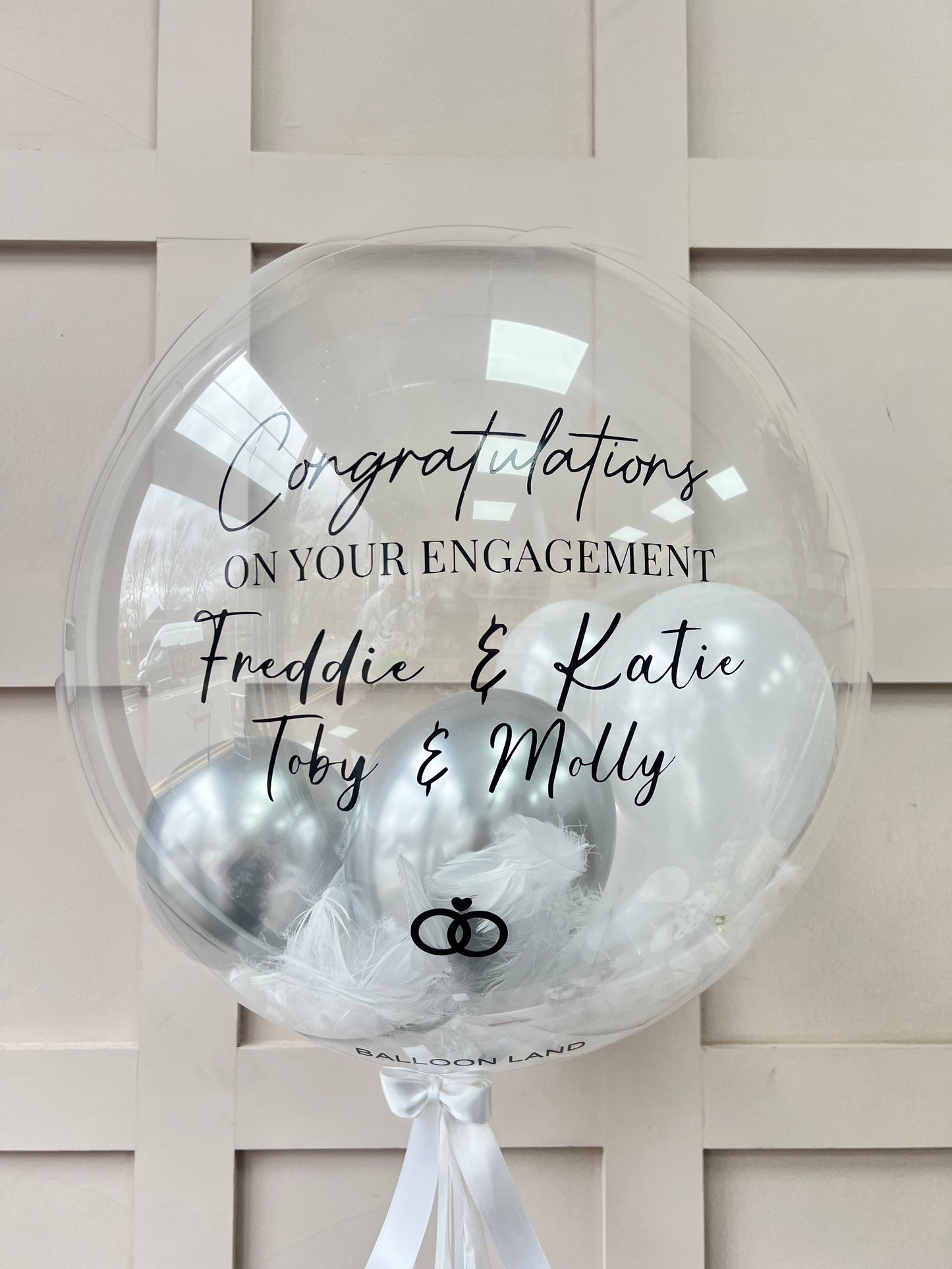 Engagement helium Personalised bubble balloonsCelebrate any special occasion or event with our Personalised Balloons – these will arrive to deliver happiness and delight for all ages.
Create the perfect surprisBalloon land uk ltdBalloon land uk ltd