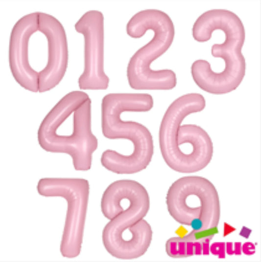 Pastel pink Number Balloons 34” Giant Number Balloons
