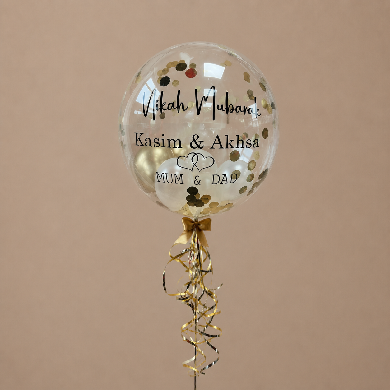 Nikah Mubarak Balloon / Personalised Balloon  / Balloon in a box / Next Day Delivery