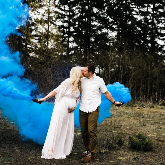 Blue Gender Reveal Smoke Flare 60 Seconds