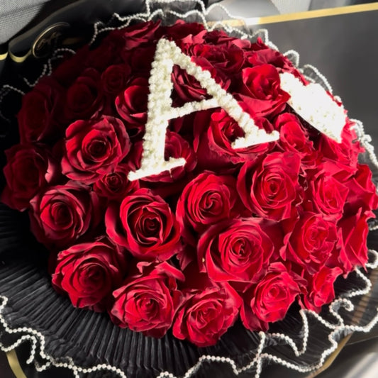 Initial 50 Rose Bouquet
