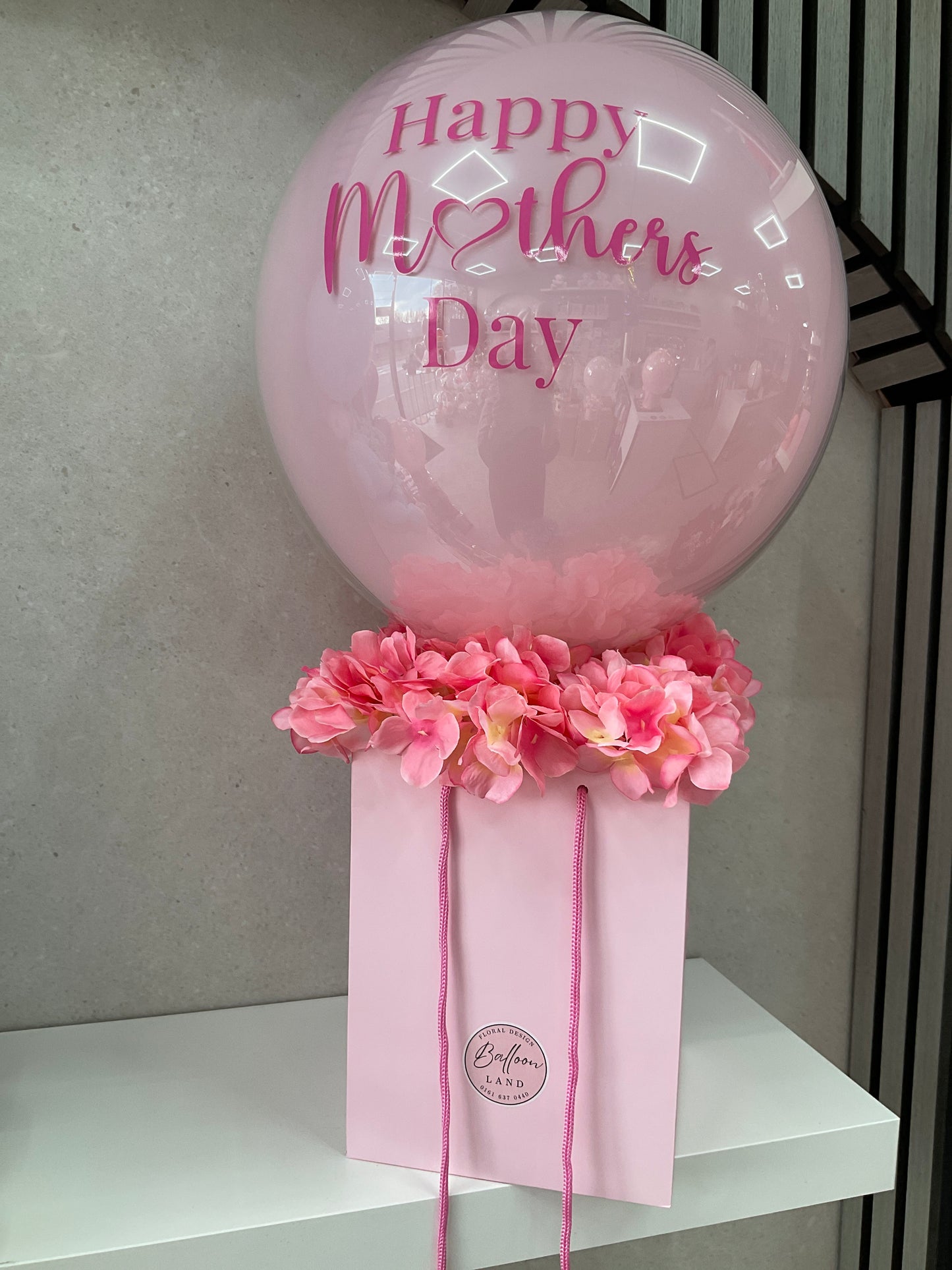 Pink Hydrangea Balloon Bouquet