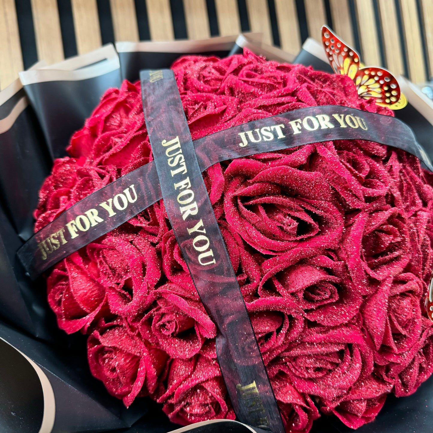 XXL Red Glitter Roses ( Just For You )