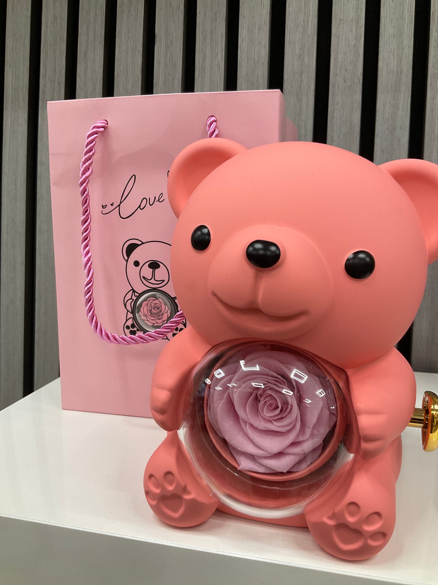 Eternal Rose & Necklace Teddy Bear