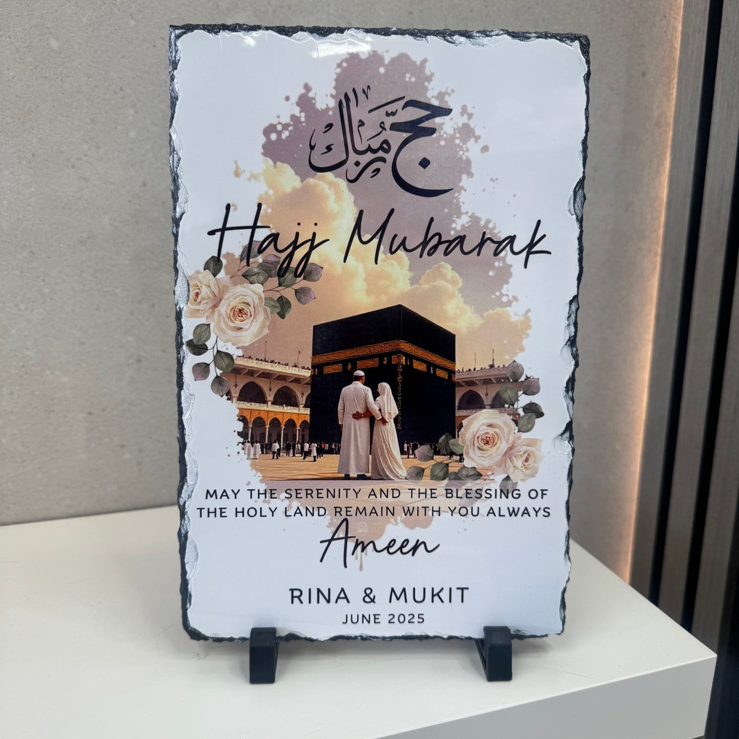 Hajj Mubarak Slate illustration