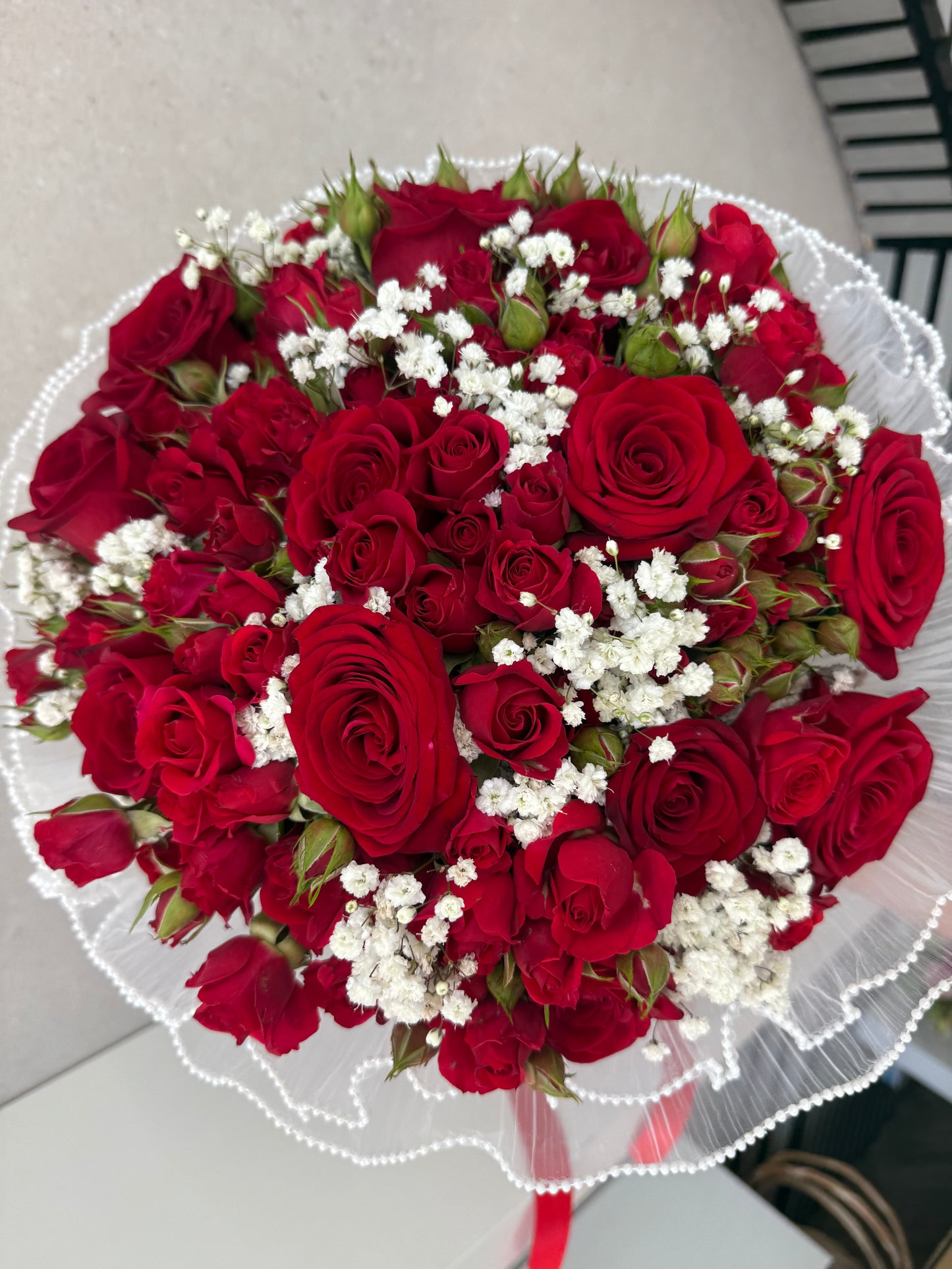Red Bliss Hand Tie Bouquet