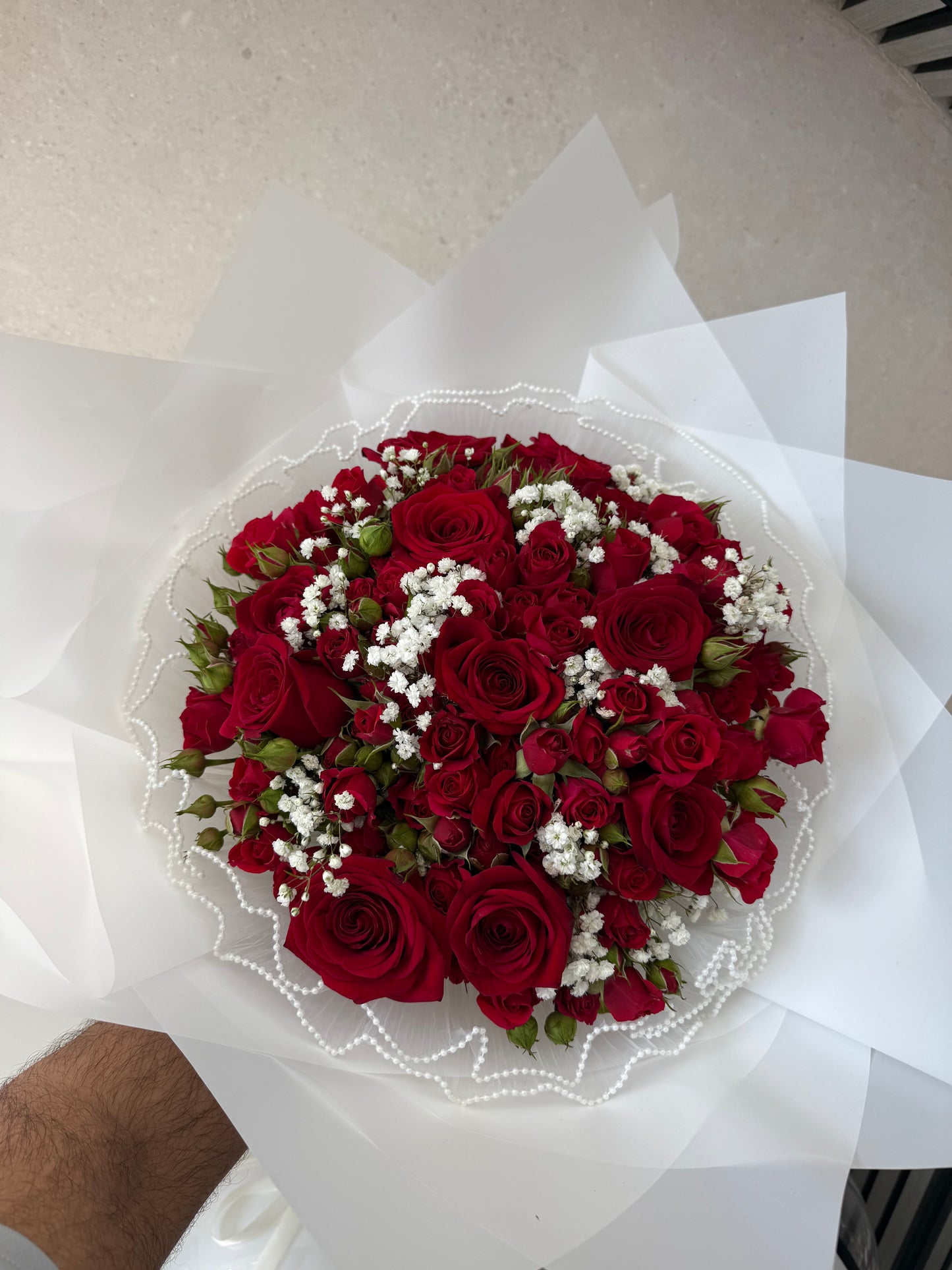 Red Bliss Hand Tie Bouquet II