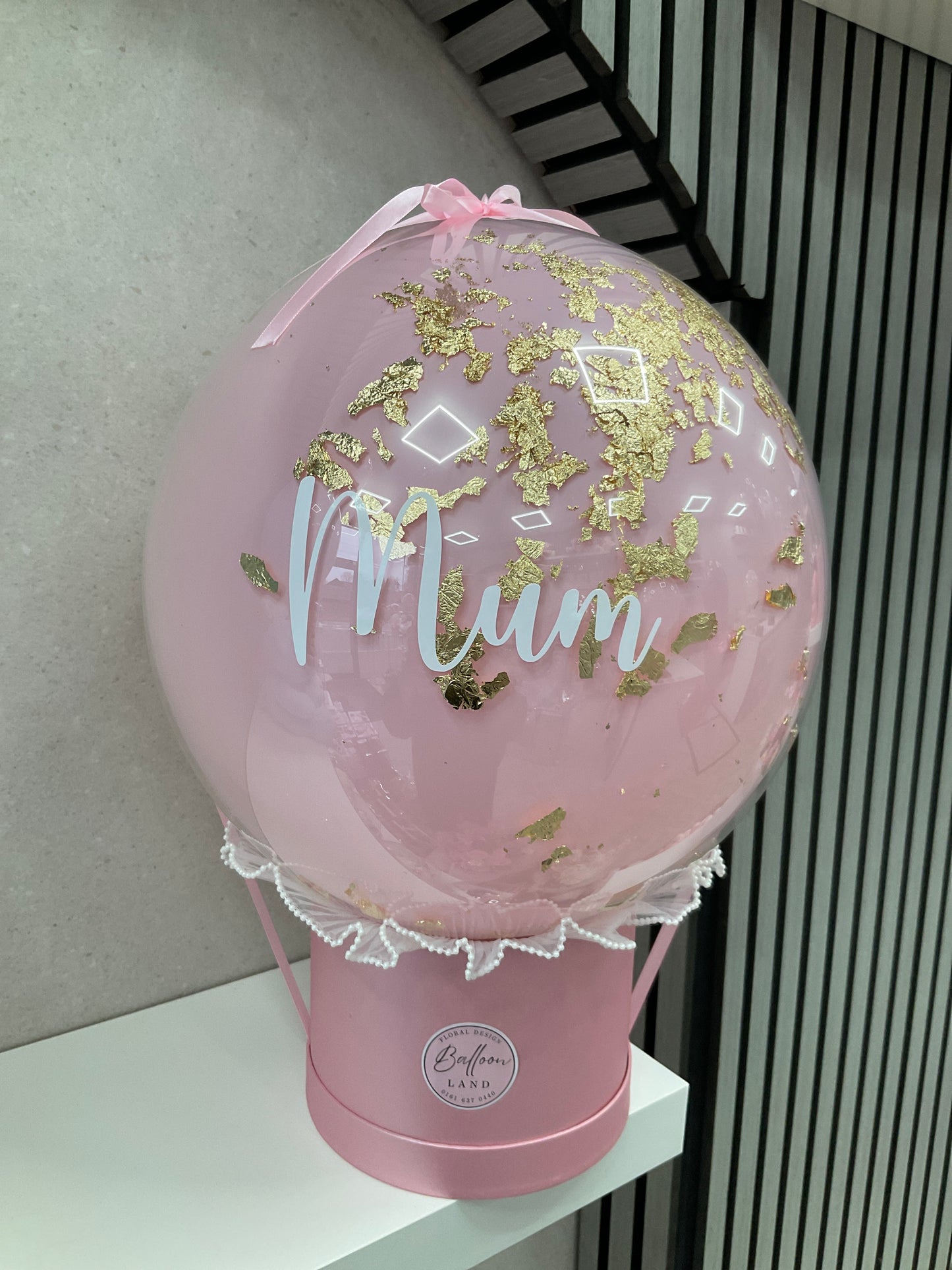 Mothers day hat box Balloon / Personalised Balloon / Worlds Best Mum