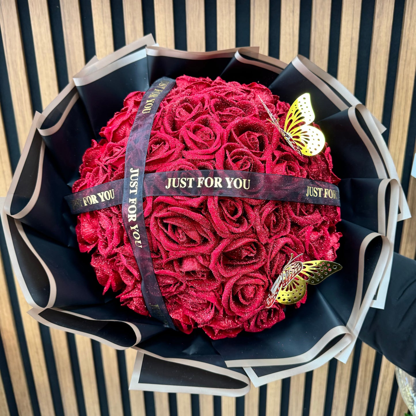 XXL Red Glitter Roses ( Just For You )