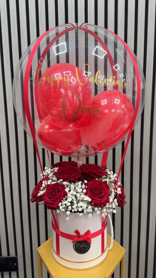Valentines Day Balloon / I LOVE YOU Balloon / Balloon Flower Bouquet / red roses