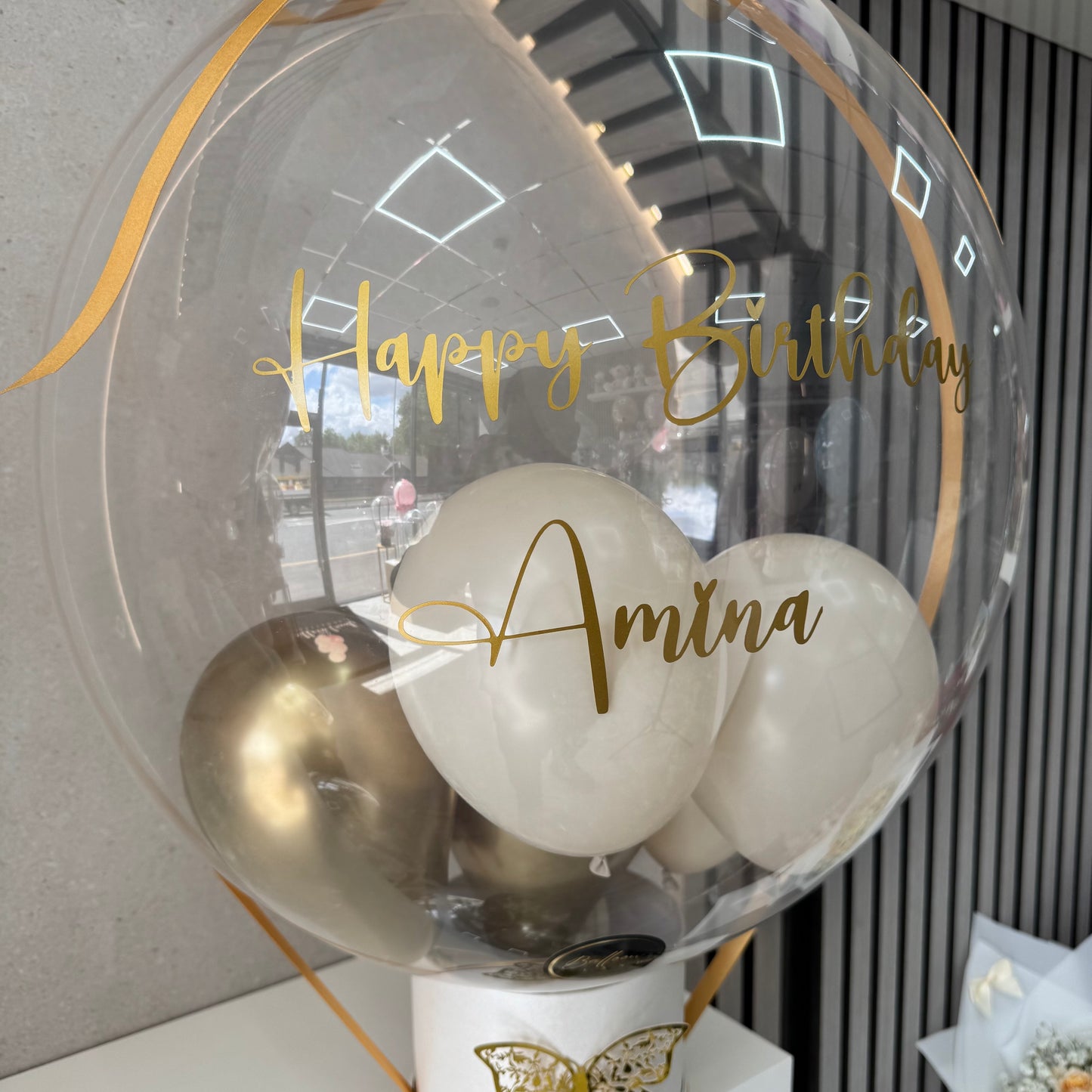 Golden Butterfly Money Balloon