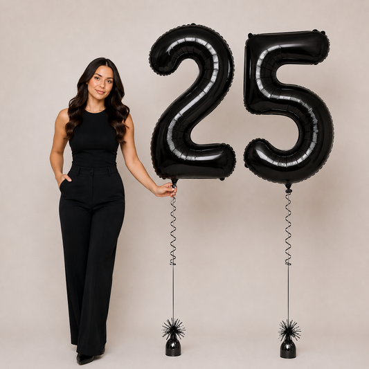 Black Number Balloons 34” Giant Number Balloons