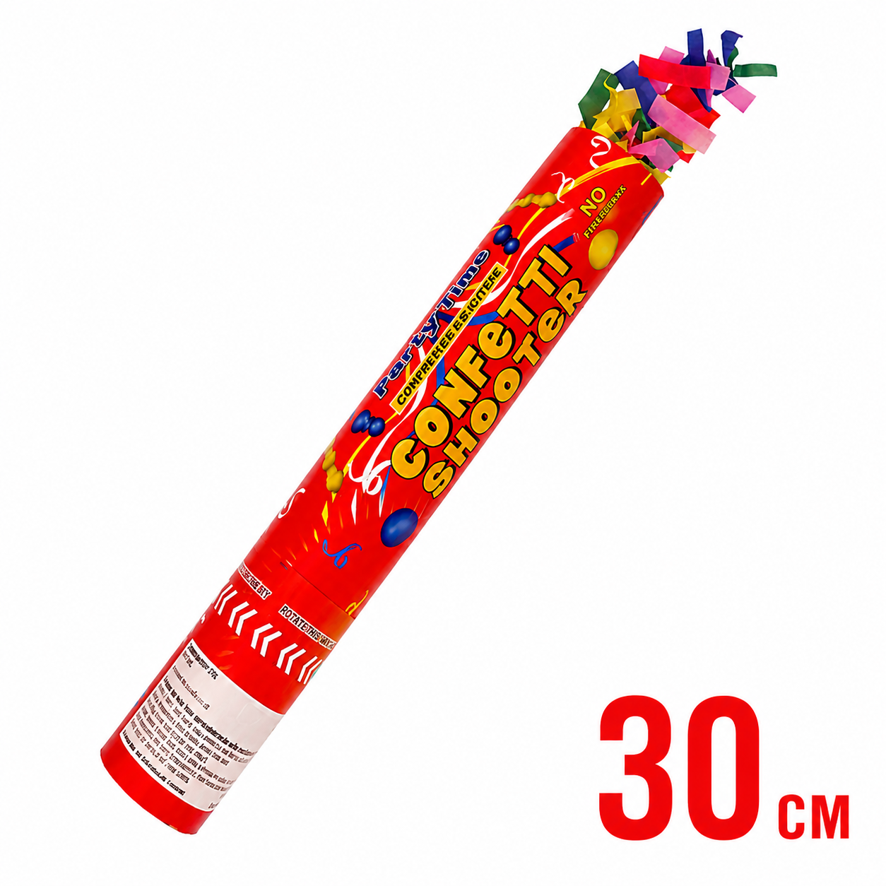 30cm Multicolour Confetti Shooter Cannon | Party Confetti Popper
