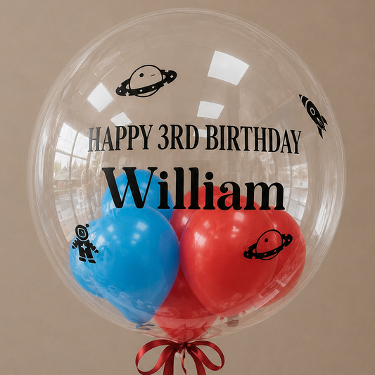 Space Themed Birthday Balloon