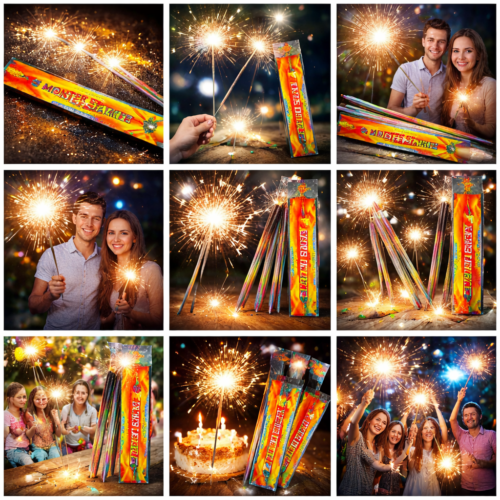 16 Inch Gold Sparklers – Pack of 60