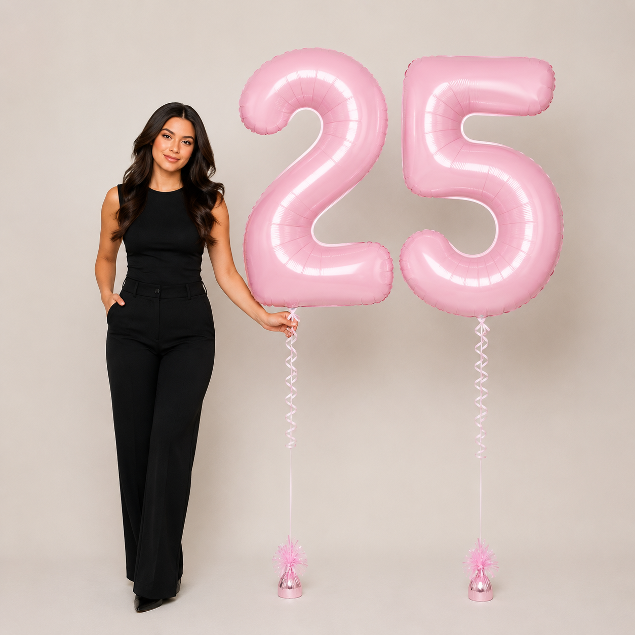 Pastel pink Number Balloons 34” Giant Number Balloons