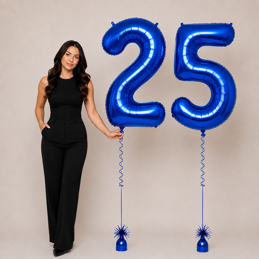 Dark Blue Number Balloons 34” Giant Number Balloons