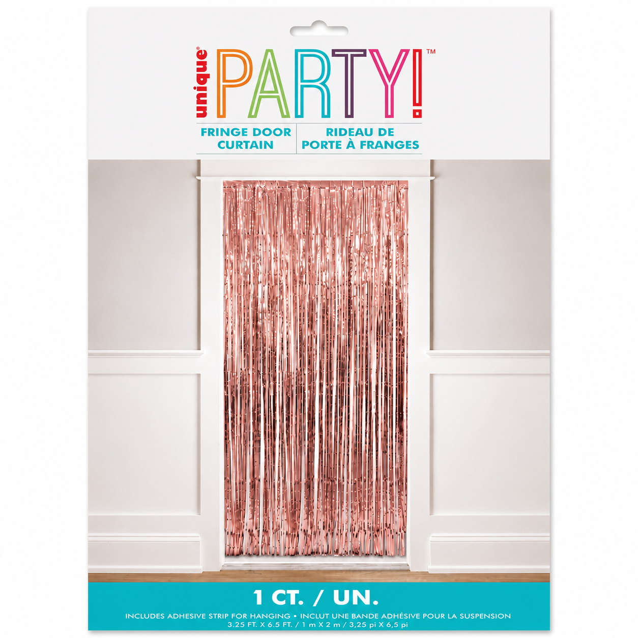 Rose Gold Foil Curtain Backdrop – Metallic Party Door Curtain Decoration