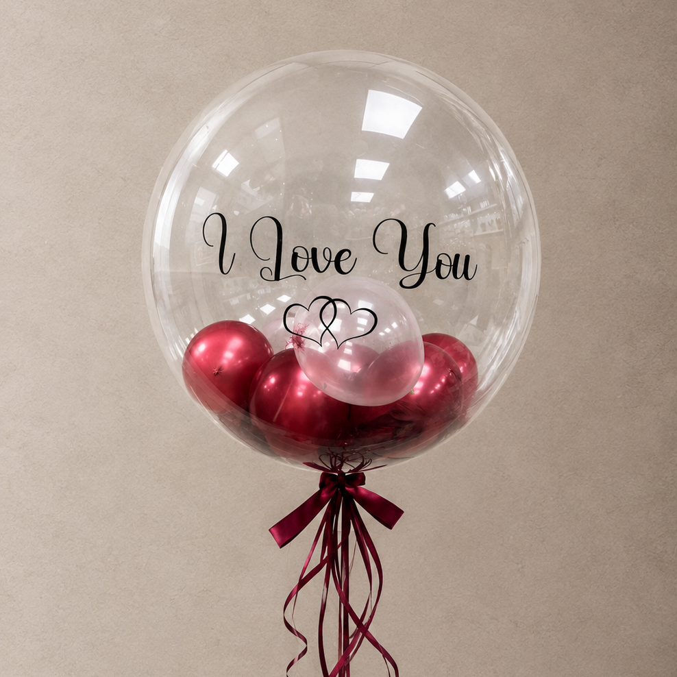 Luxury Personalised I Love You Bubble Balloon