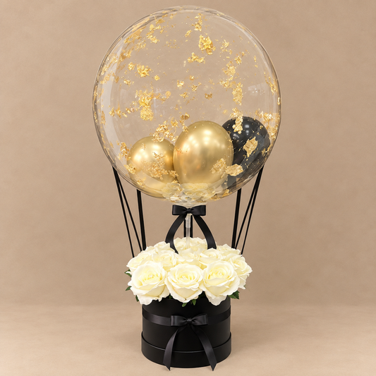 Hajj Mubarak White Rose Bouquet