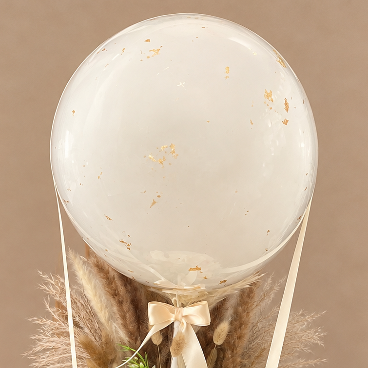 Luxury Ivory Balloon Flower Box