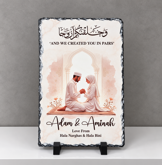 Nikkah Slate “And We created you in pairs”