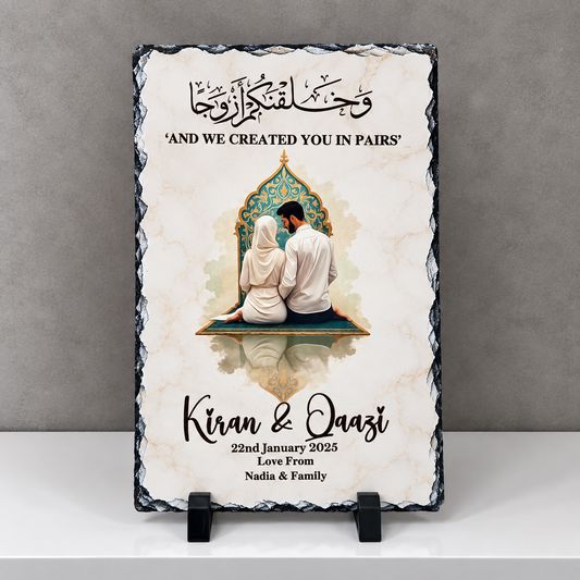 Nikkah Slate “And We created you in pairs”