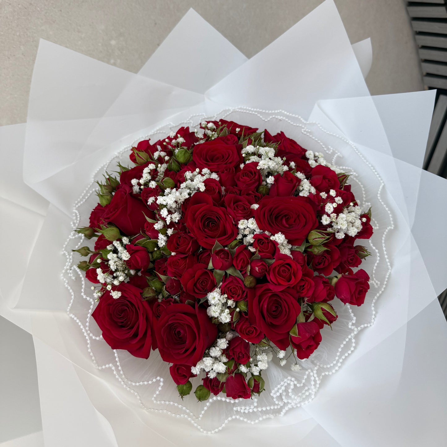 Red Bliss Hand Tie Bouquet II
