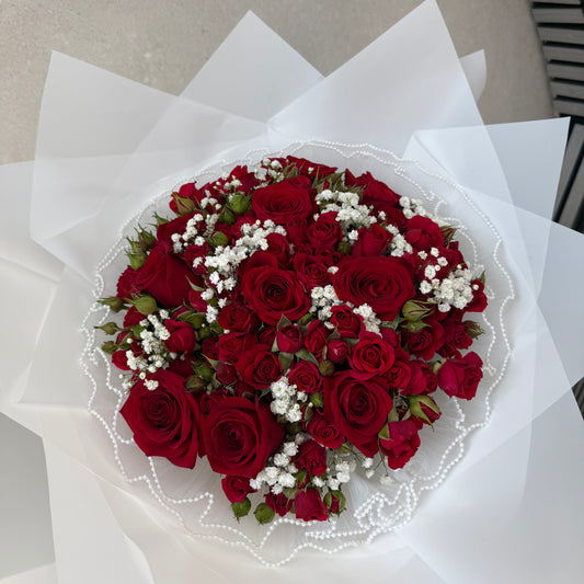 Red Bliss Hand Tie Bouquet II