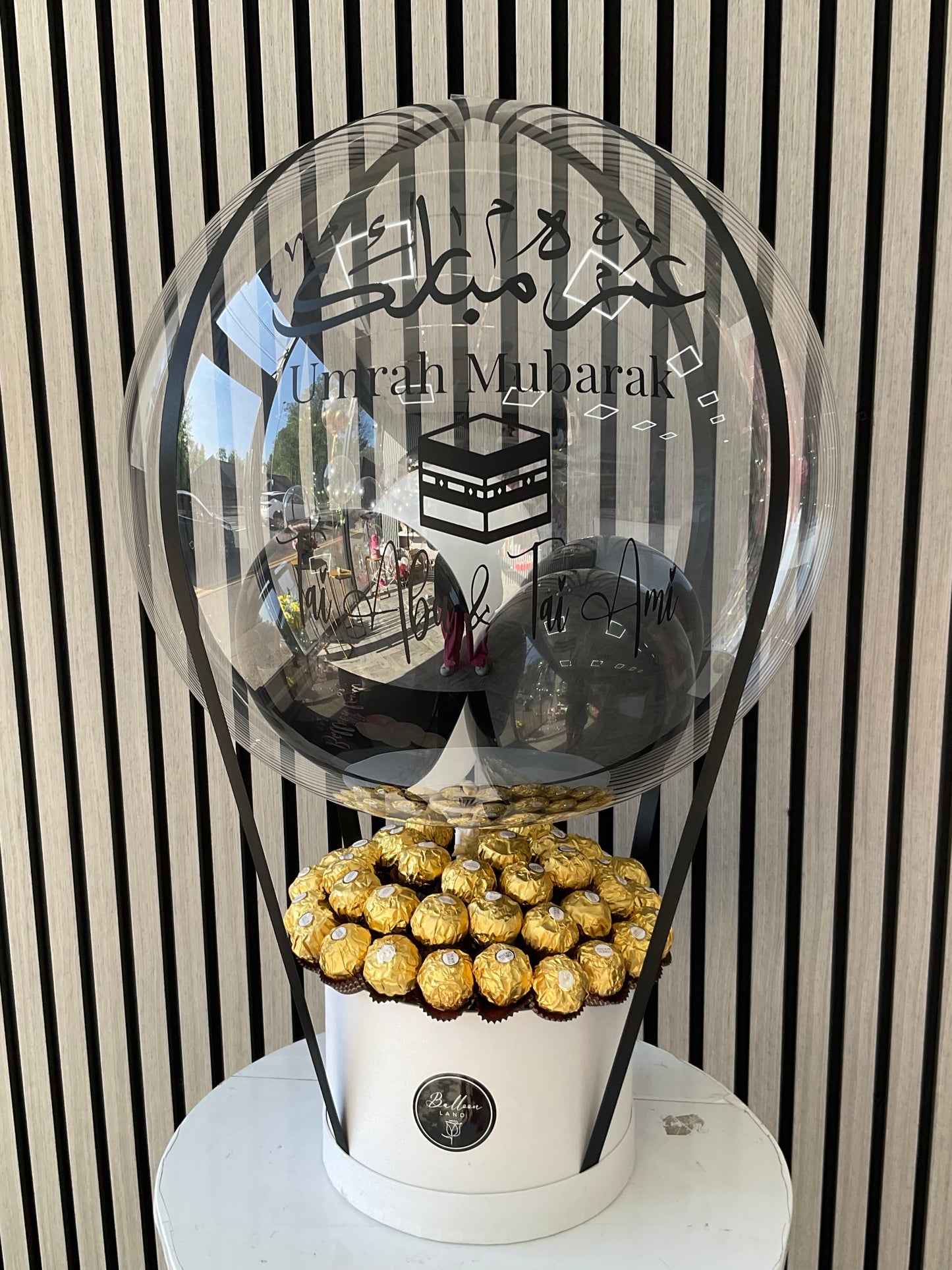 Umrah Mubarak Balloon x Chocolate Bouquet / Perfect for a Umrah Return Gift / Personalised to your choice  Next Day Delivery