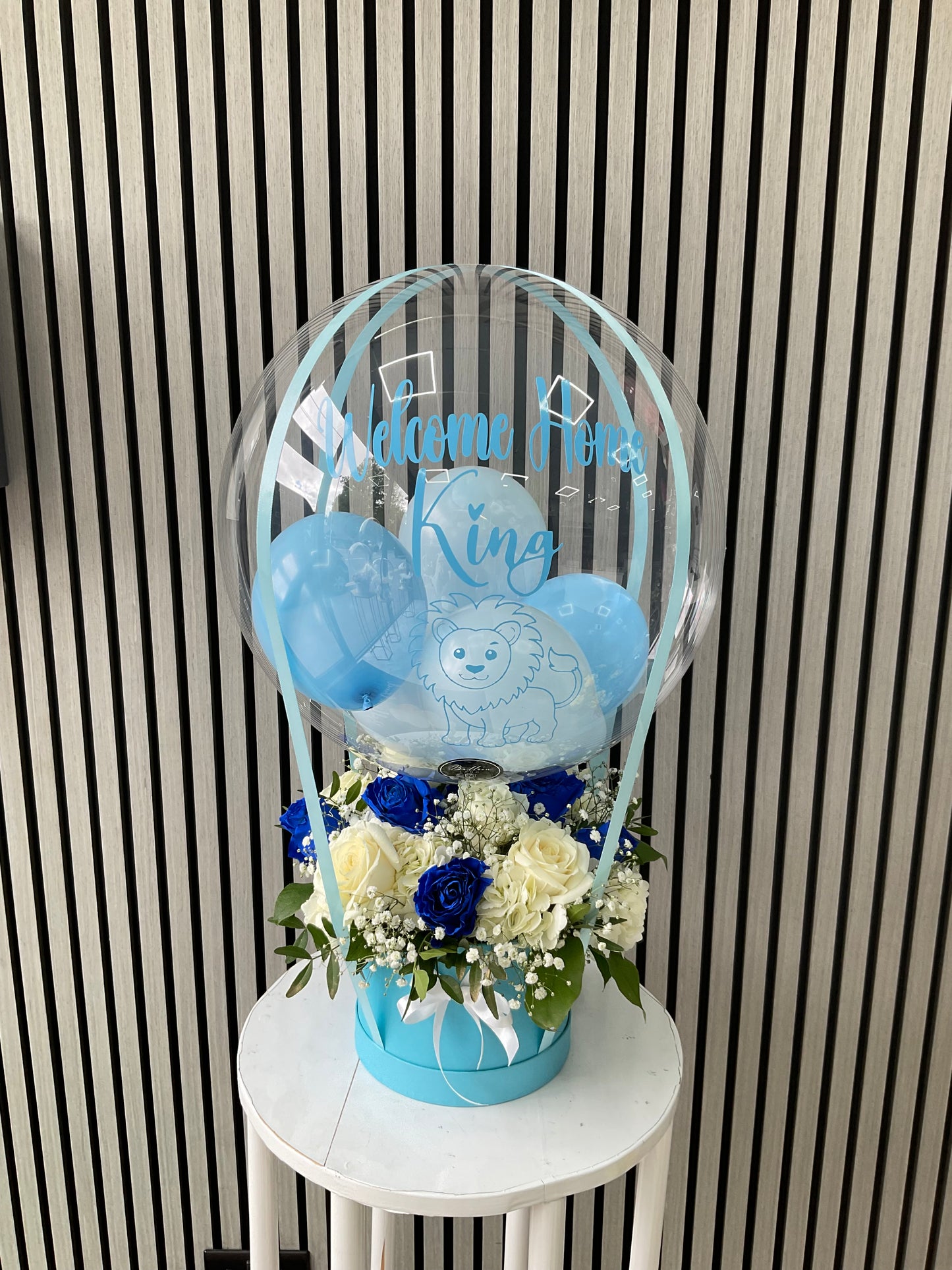 Luxury Welcome to the World Baby Boy With Fresh Flowers Collection Only