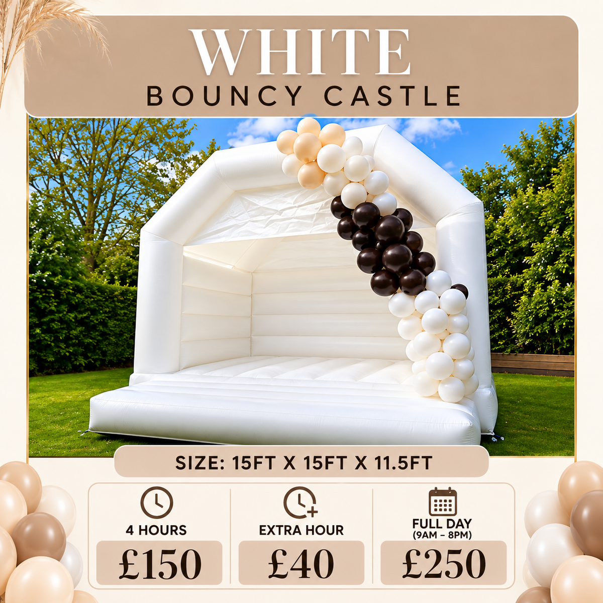 White Bouncy Castle